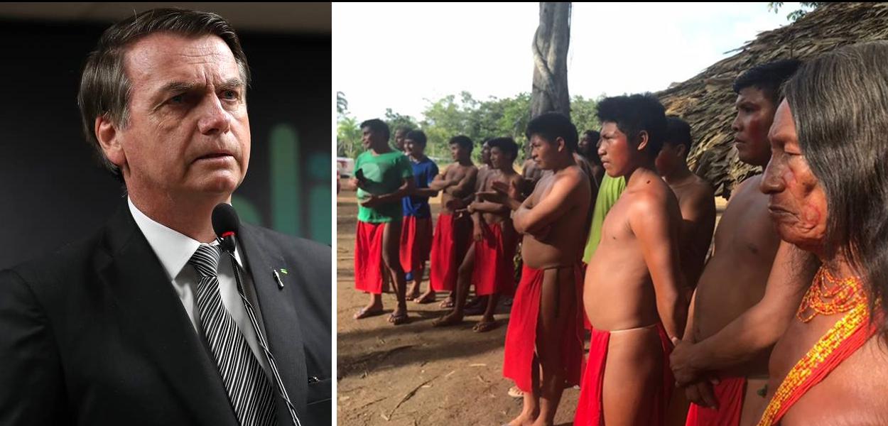Jair Bolsonaro e índios Wajapi, do Amapá. (Foto: Jair Bolsonaro e índios Wajapi) www.brasil247.com - Jair Bolsonaro e índios Wajapi, do Amapá.