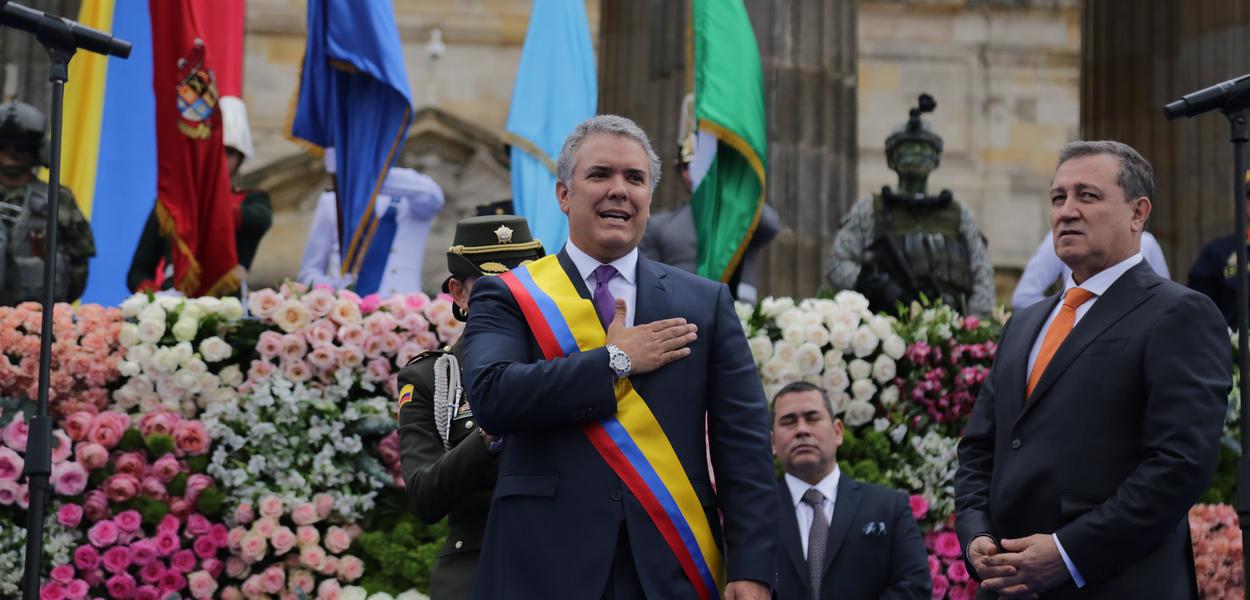 Presidente Iván Duque em sua posse (Foto: Marco Miranda/Presidencia de la República) Presidente Iván Duque em sua posse