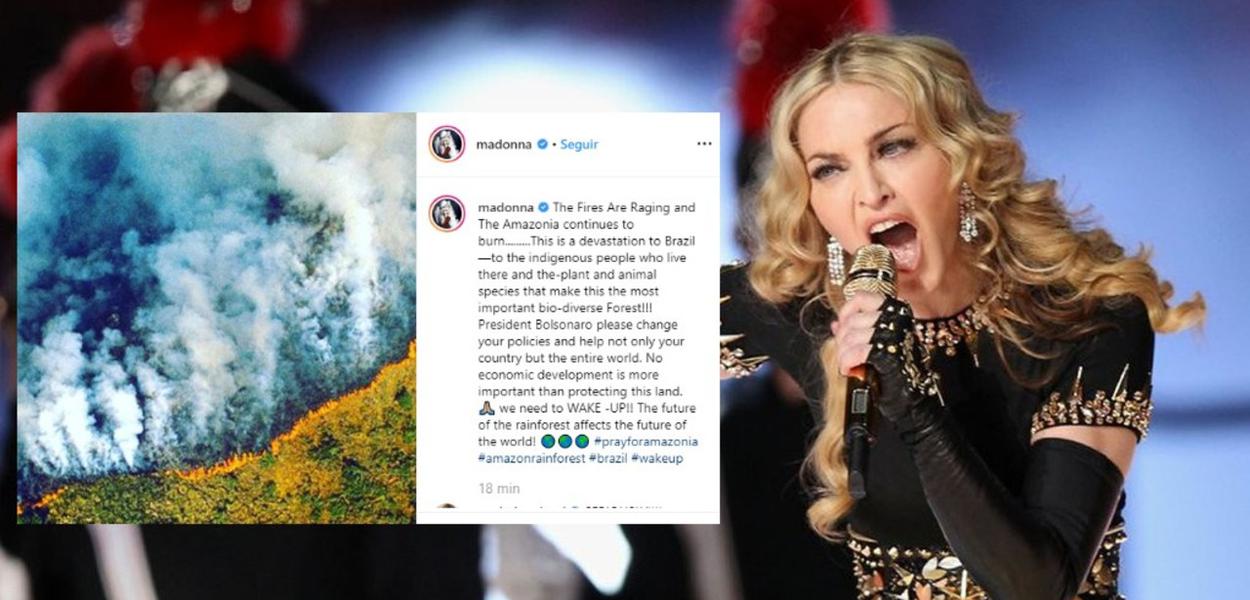 Madonna vai ao Instagram defender a Amazônia (Foto: Reprodução/Instagram) Madonna vai ao Instagram defender a Amazônia