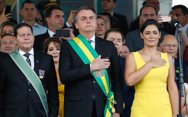 Jair Bolsonaro durante desfile cívico por ocasião do Dia da Pátria (Foto: Alan Santos/PR) Jair Bolsonaro durante desfile cívico por ocasião do Dia da Pátria