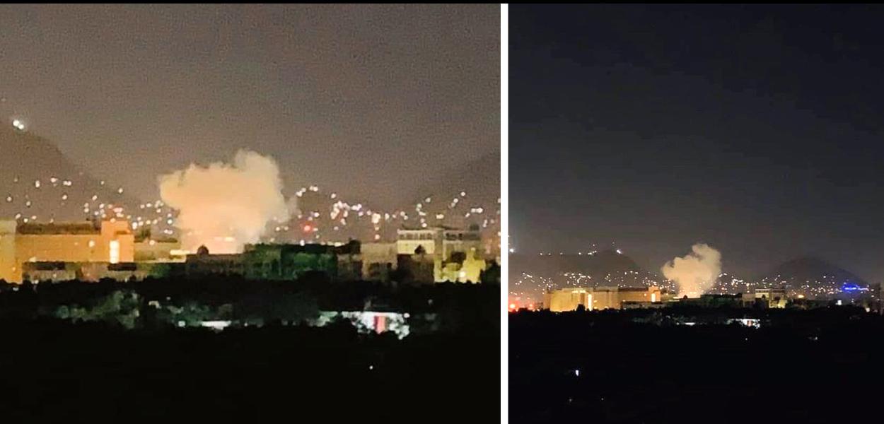 Atentado à embaixada norte-americana em Cabul, no Afeganistão. (Foto: reprodução Twitter) Atentado à embaixada norte-americana em Cabul, no Afeganistão.