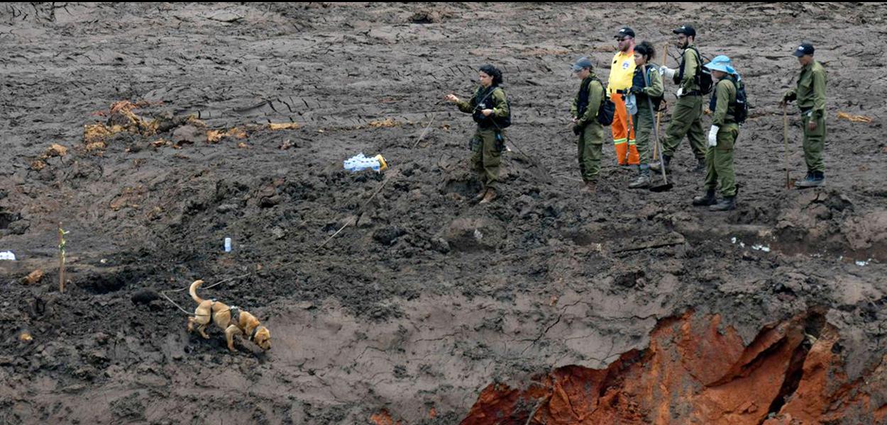 Militares israelenses e equipes de resgate brasileiras durante buscas por vÃtimas em Brumadinho, onde uma barragem da mineradora Vale se rompeu. (Foto: Washington Alves/Reuters/Direito) Militares israelenses e equipes de resgate brasileiras durante buscas por vÃtimas em Brumadinho, onde uma barragem da mineradora Vale se rompeu.