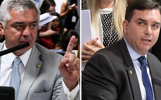 Major Olímpio e Flávio Bolsonaro (Foto: Agência Senado) Major Olímpio e Flávio Bolsonaro