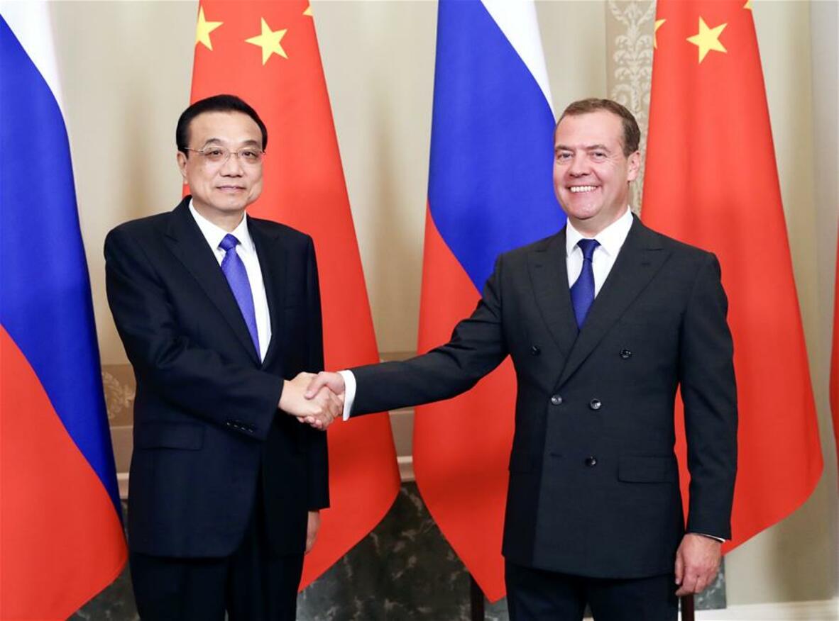Li Keqiang e Medvedev (Foto: Xinhua) Li Keqiang e Medvedev