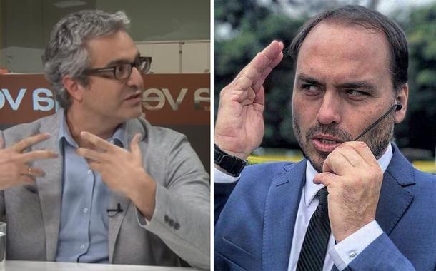 Carlos Graieb e Carlos Bolsonaro (Foto: Reprodução) Carlos Graieb e Carlos Bolsonaro