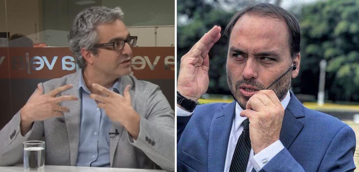 Carlos Graieb e Carlos Bolsonaro (Foto: Reprodução) Carlos Graieb e Carlos Bolsonaro