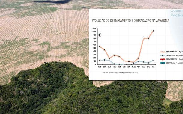 Desmatamento na Amazônia (Foto: Gráfico: Imazon) Desmatamento na Amazônia