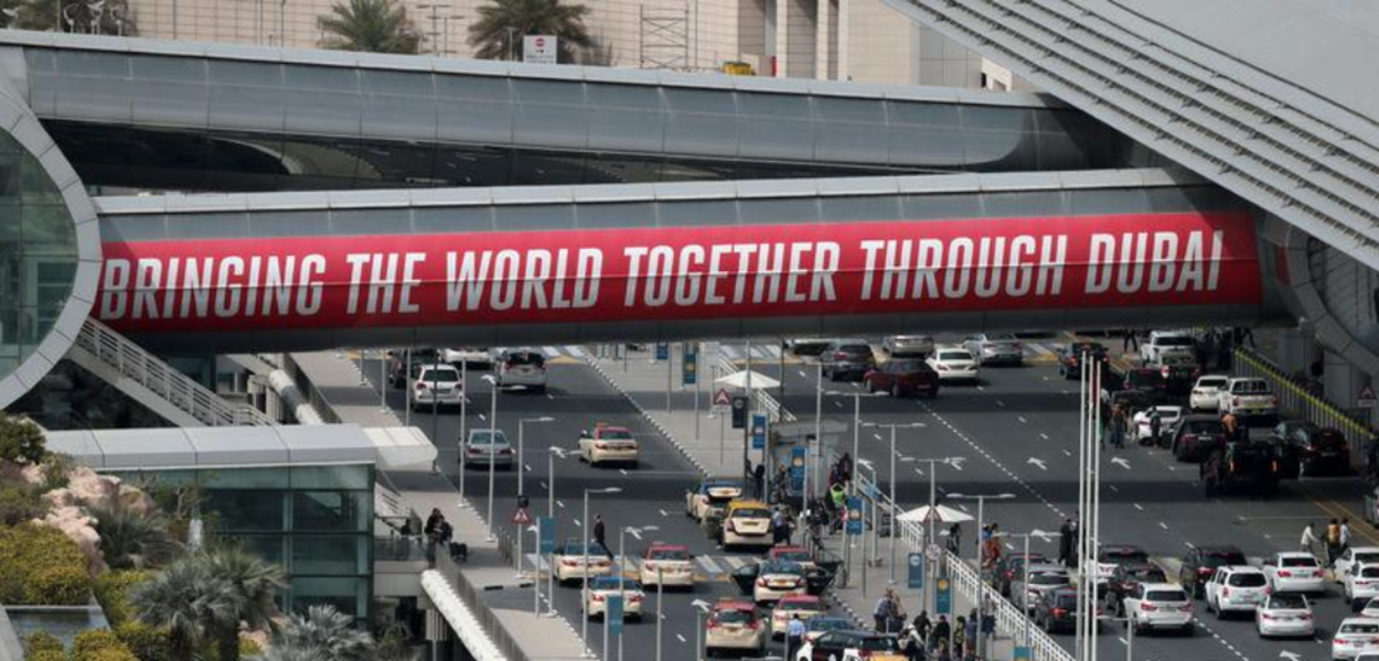 Vista aérea do Dubai International Airport. (Foto: REUTERS/Christopher Pike) Vista aérea do Dubai International Airport.