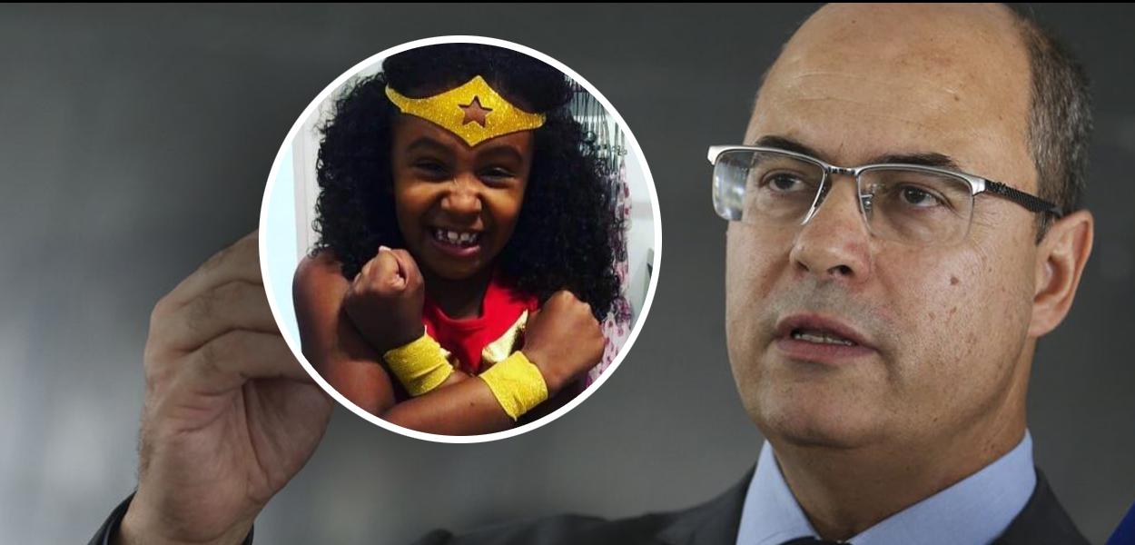 Wilson Witzel e Ágatha, morta pela polícia carioca (Foto: Reprodução | ABr) Wilson Witzel e Ágatha, morta pela polícia carioca