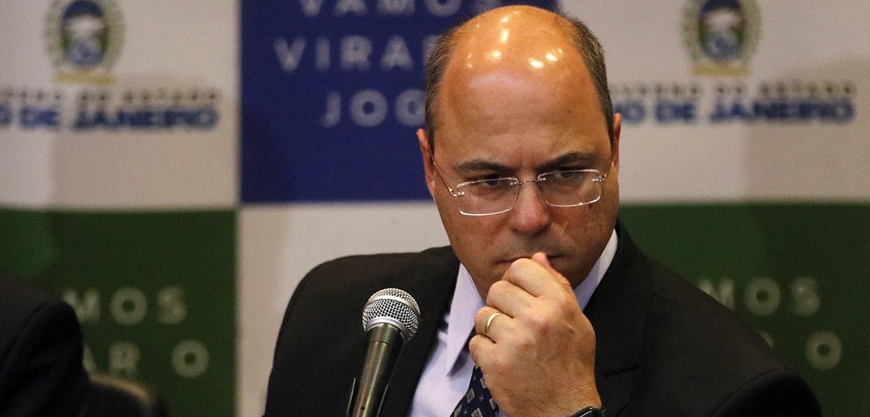 Pronunciamento do governador Wilson Witzel e secretários de Estado, no Palácio Guanabara, sobre a morte da menina Ágatha Félix durante ação da Polícia Militar no complexo de favelas do Alemão. (Foto: Fernando Frazão/Agência Brasil) Pronunciamento do governador Wilson Witzel e secretários de Estado, no Palácio Guanabara, sobre a morte da menina Ágatha Félix durante ação da Polícia Militar no complexo de favelas do Alemão.