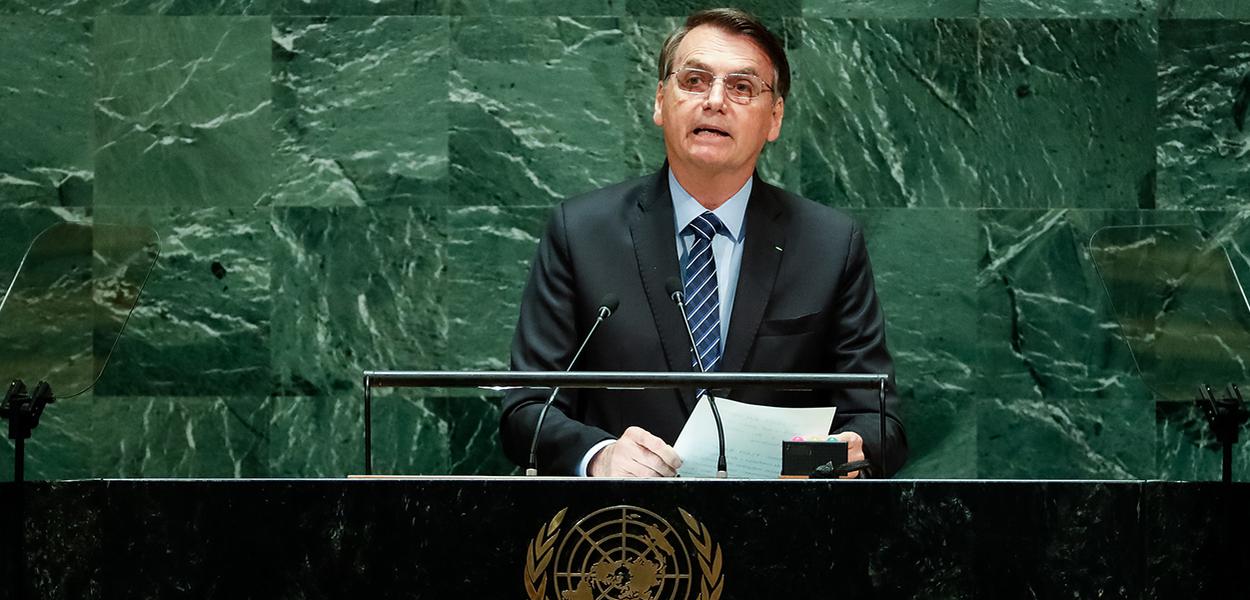 Jair Bolsonaro discursa durante a abertura do Debate Geral da 74ª Sessão da Assembleia Geral das Nações Unidas (Foto: Alan Santos/PR) Jair Bolsonaro discursa durante a abertura do Debate Geral da 74ª Sessão da Assembleia Geral das Nações Unidas