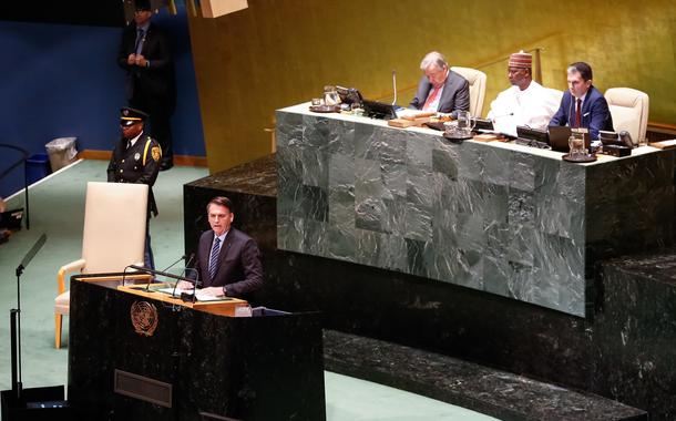 Bolsonaro discursa na Assembleia Geral da ONU (Foto: Carolina Antunes/PR) Bolsonaro discursa na Assembleia Geral da ONU