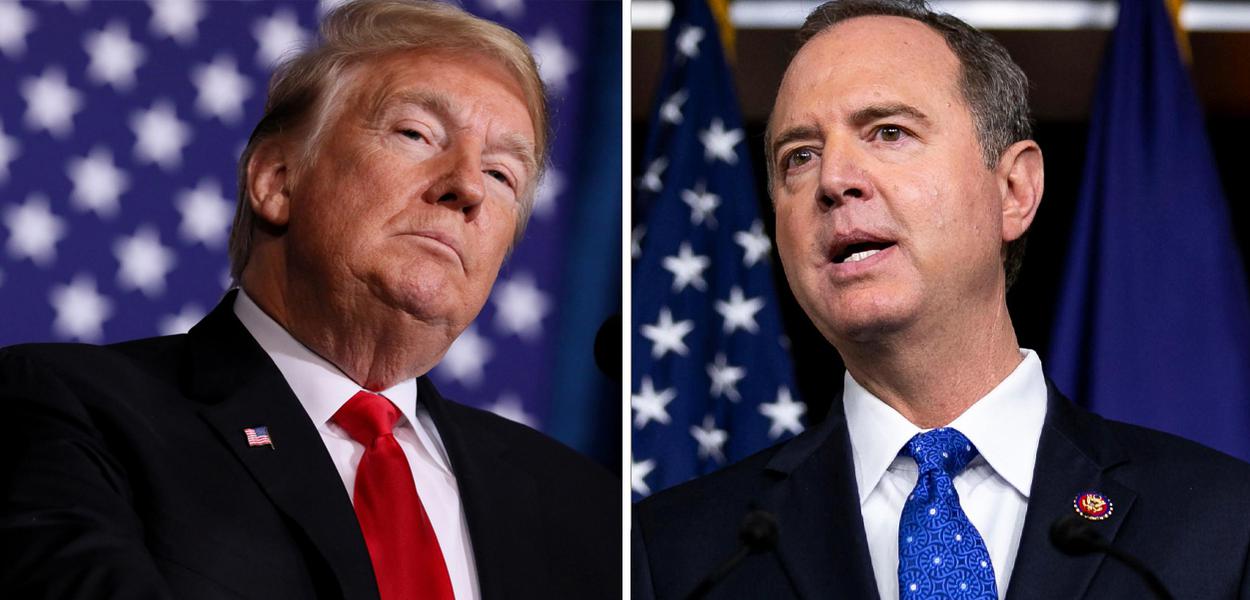 Donald Trump e Adam Schiff (Foto: Reuters) Donald Trump e Adam Schiff
