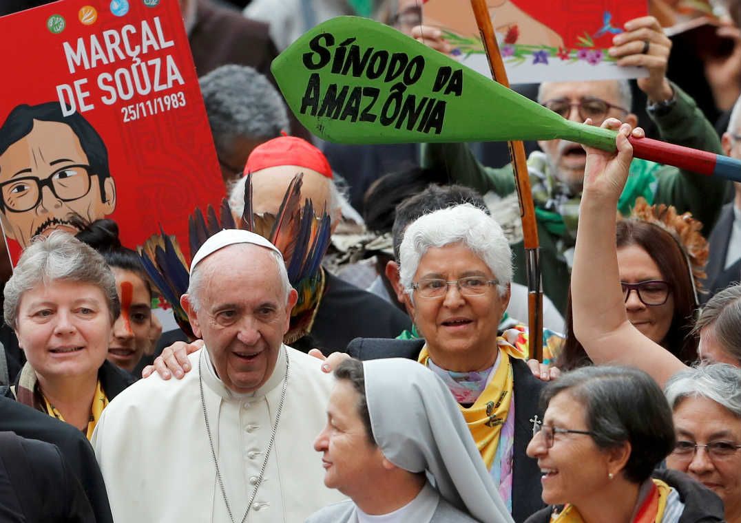 Papa Francisco defende povos indígenas no Sínodo da Amazônia (Foto: REUTERS/Remo Casilli) Papa Francisco defende povos indígenas no Sínodo da Amazônia