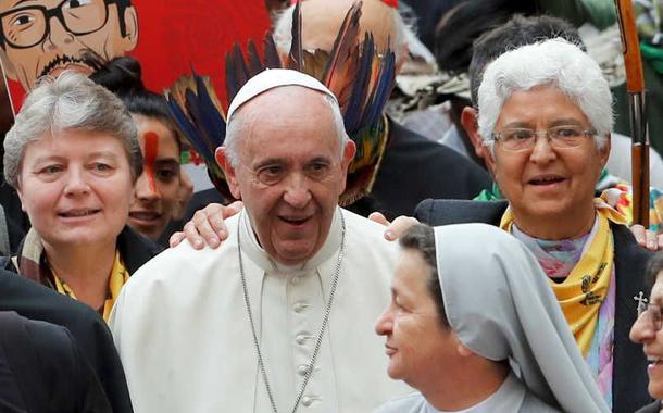 O Papa Francisco no Sínodo da Amazônia (Foto: REUTERS/Remo Casilli) O Papa Francisco no Sínodo da Amazônia