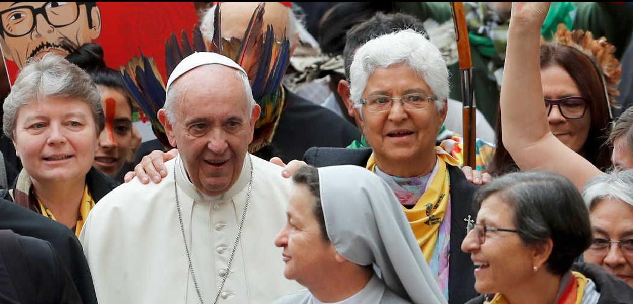 O Papa Francisco no Sínodo da Amazônia (Foto: REUTERS/Remo Casilli) O Papa Francisco no Sínodo da Amazônia