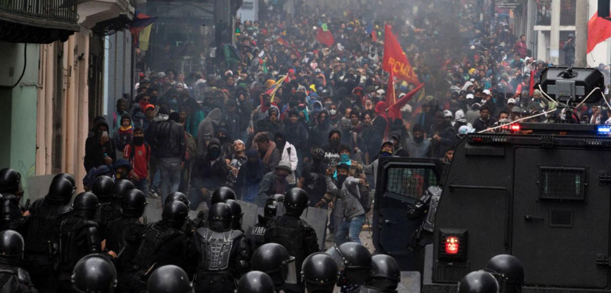 Equador, manifestações (Foto: Ivan Castaneira/Reuters) www.brasil247.com - Equador, manifestações