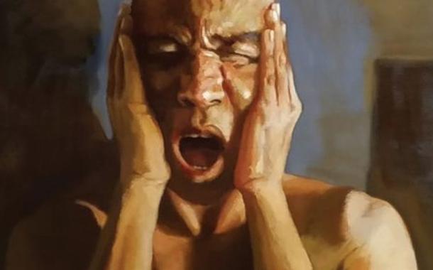 "80 tiros!", Mazé Leite, óleo sobre tela, 70x50cm, 2019) (Foto: Divulgação) "80 tiros!", Mazé Leite, óleo sobre tela, 70x50cm, 2019)