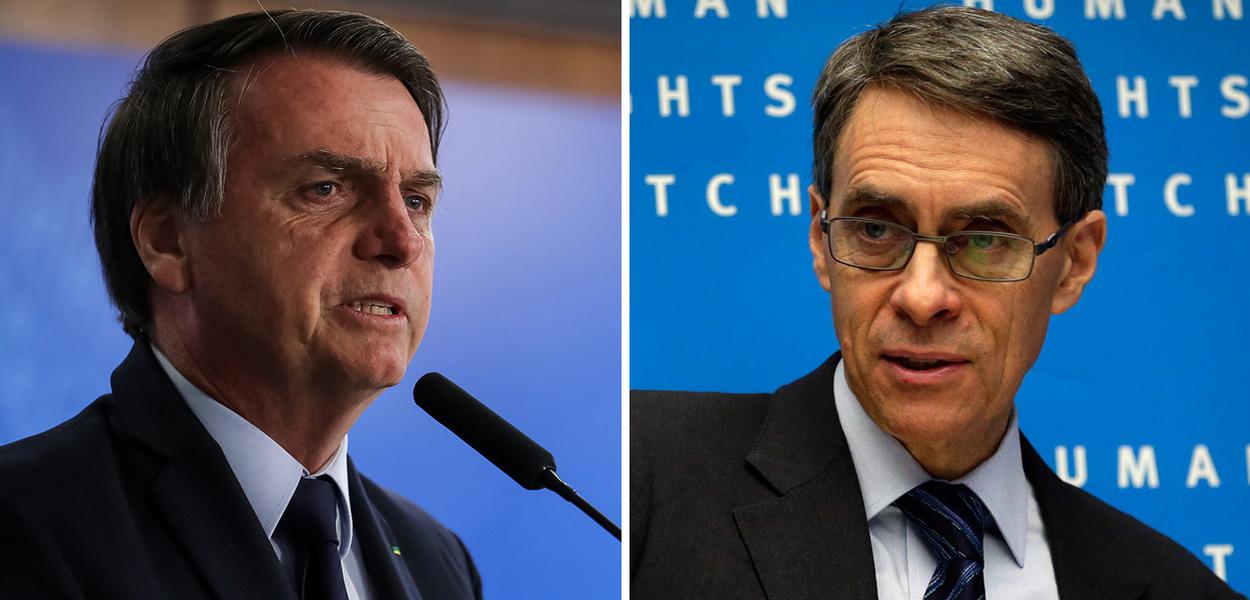 Jair Bolsonaro e Kenneth Roth (Foto: Marcos Corrêa/PR | Reuters) Jair Bolsonaro e Kenneth Roth