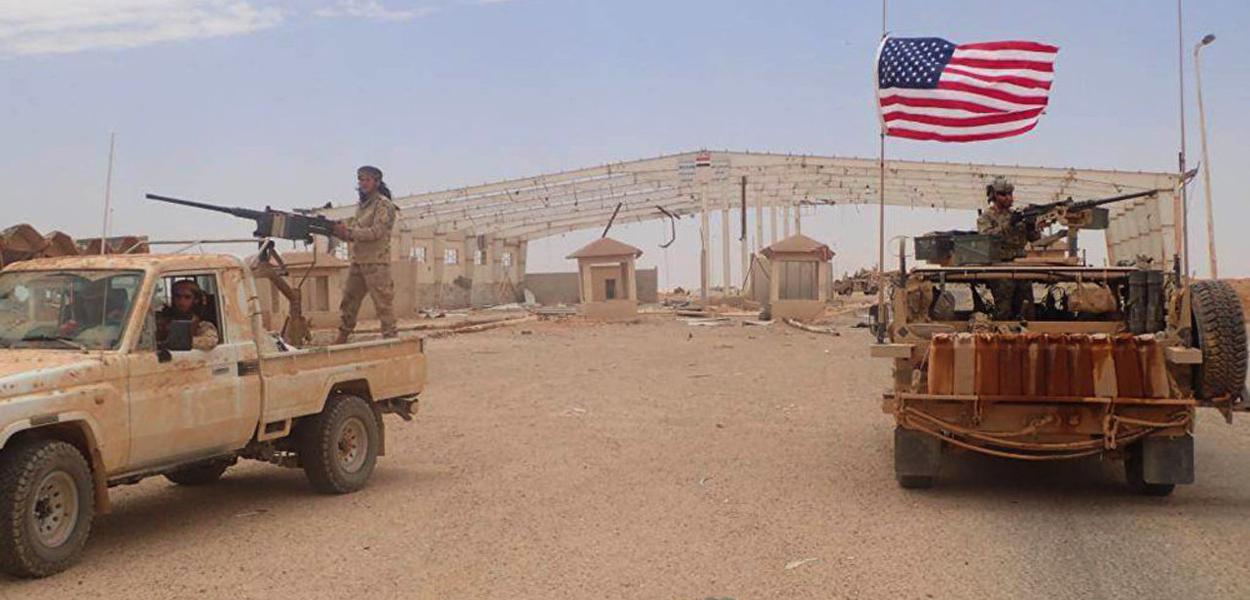 Tropas americanas na Síria (Foto: Hammurabi's Justice News/Reuters) Tropas americanas na Síria
