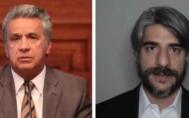Lenín Moreno e Amauri Chamorro (Foto: Reprodução/Youtube) Lenín Moreno e Amauri Chamorro