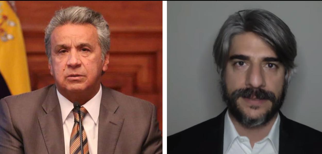 Lenín Moreno e Amauri Chamorro (Foto: Reprodução/Youtube) Lenín Moreno e Amauri Chamorro