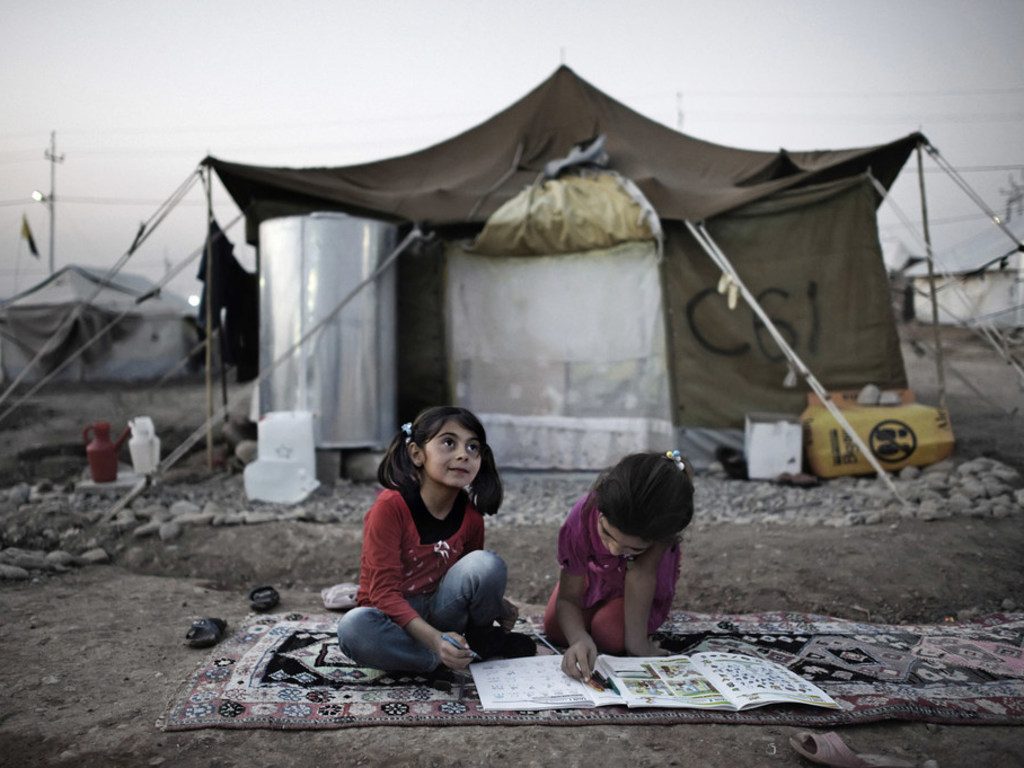 Campo de refugiados sírios no oeste de Erbil, no Iraque (Foto: UNICEF/Romenzi) Campo de refugiados sírios no oeste de Erbil, no Iraque