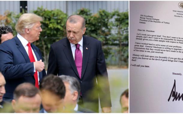 Carta de Trump a Erdogan (Foto: Reuters) Carta de Trump a Erdogan
