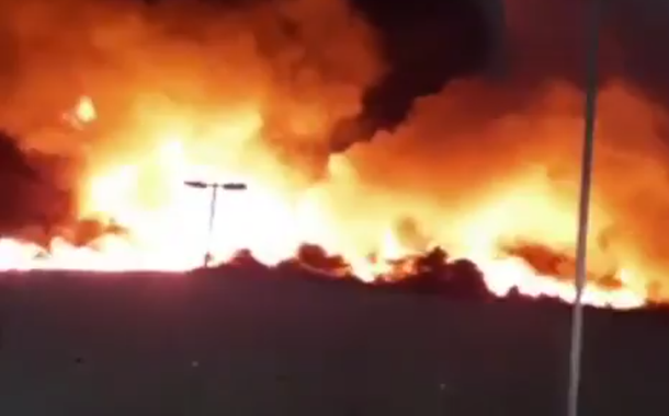 Incêndio no Chile (Foto: Reprodução Twitter) Incêndio no Chile