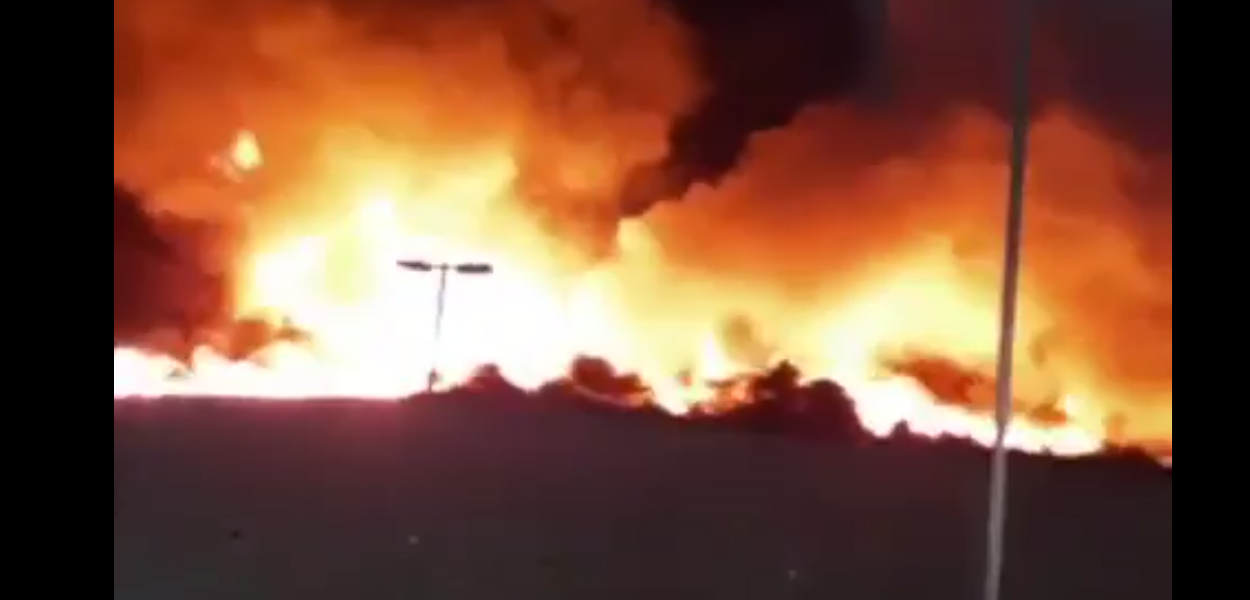 Incêndio no Chile (Foto: Reprodução Twitter) Incêndio no Chile