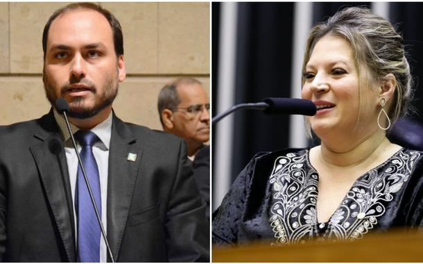 Carlos Bolsonaro e Joice Hasselmann (Foto: Agência Câmara | Câmara Municipal do Rio de Janeiro) Carlos Bolsonaro e Joice Hasselmann