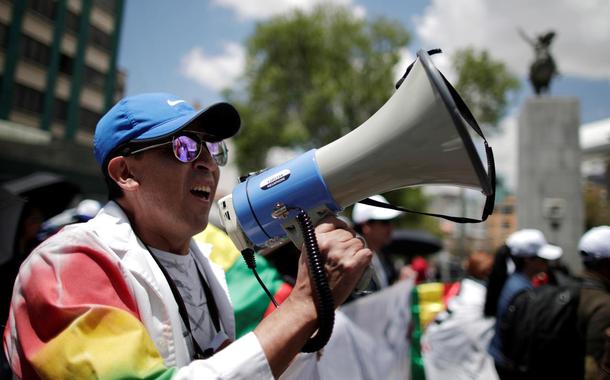 Protesto na Bolívia (Foto: REUTERS/Ueslei Marcelino) Protesto na Bolívia