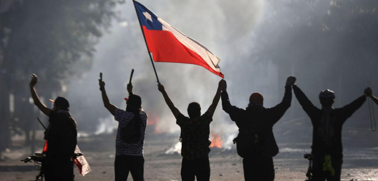 Manifestações no Chile (Foto: Edgard Garrido/Reuters) Manifestações no Chile