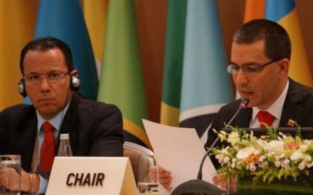 Jorge Arreaza, chanceler da Venezuela (Foto: Telesur) Jorge Arreaza, chanceler da Venezuela