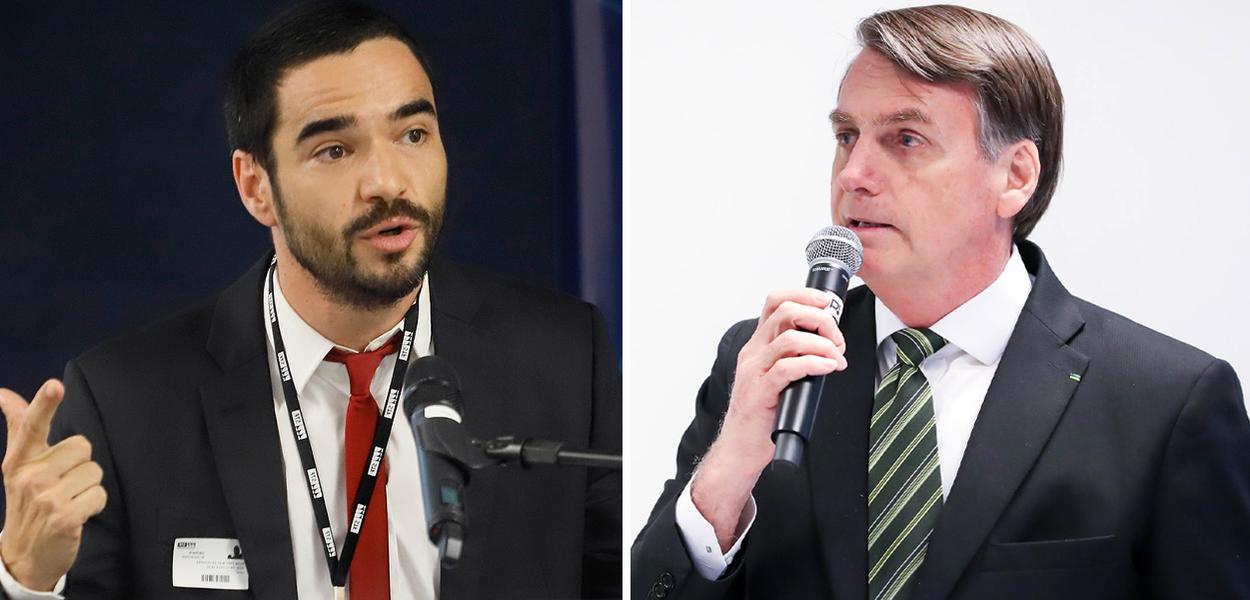 O ator Caio Blat e Jair Bolsonaro (Foto: Rosinei Coutinho/SCO/STF | Marcos Corrêa/PR) O ator Caio Blat e Jair Bolsonaro
