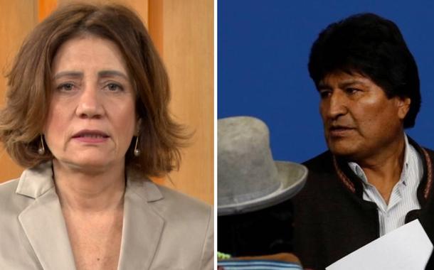 Miriam Leitão e Evo Morales Miriam Leitão e Evo Morales