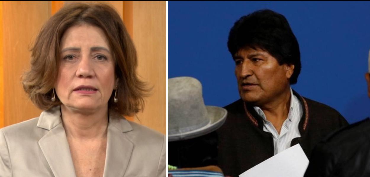 Miriam Leitão e Evo Morales Miriam Leitão e Evo Morales