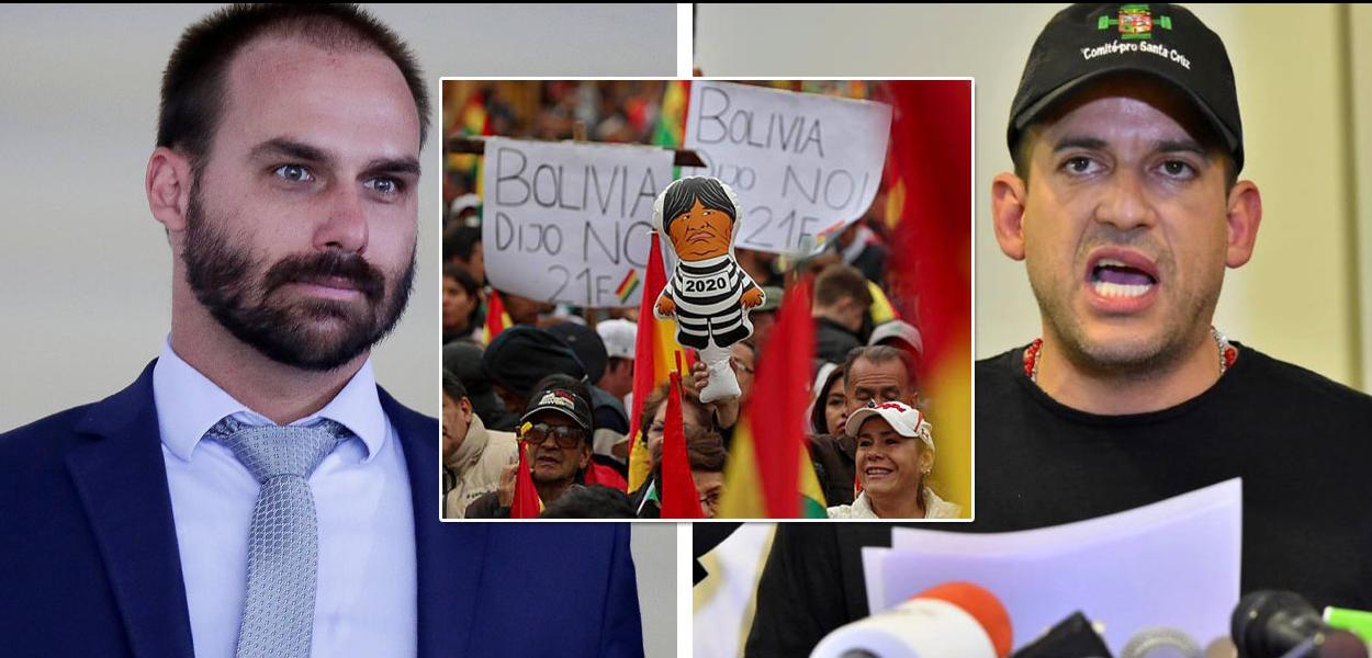 Eduardo Bolsonaro e Luis Fernando Camacho Eduardo Bolsonaro e Luis Fernando Camacho