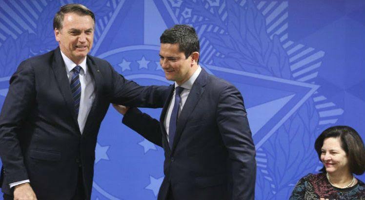Jair Bolsonaro e Sergio Moro (Foto: Valter Campanato / Agência Brasil) Jair Bolsonaro e Sergio Moro