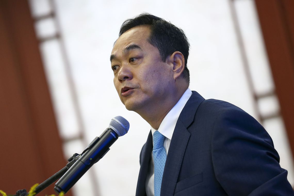 O embaixador da China, Yang Wanming (Foto: Marcelo Camargo/Agência Brasil) O embaixador da China, Yang Wanming