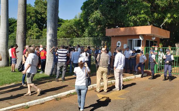 Embaixada da Venezuela é invadida em Brasília (Foto: Divulgação/Twitter) Embaixada da Venezuela é invadida em Brasília