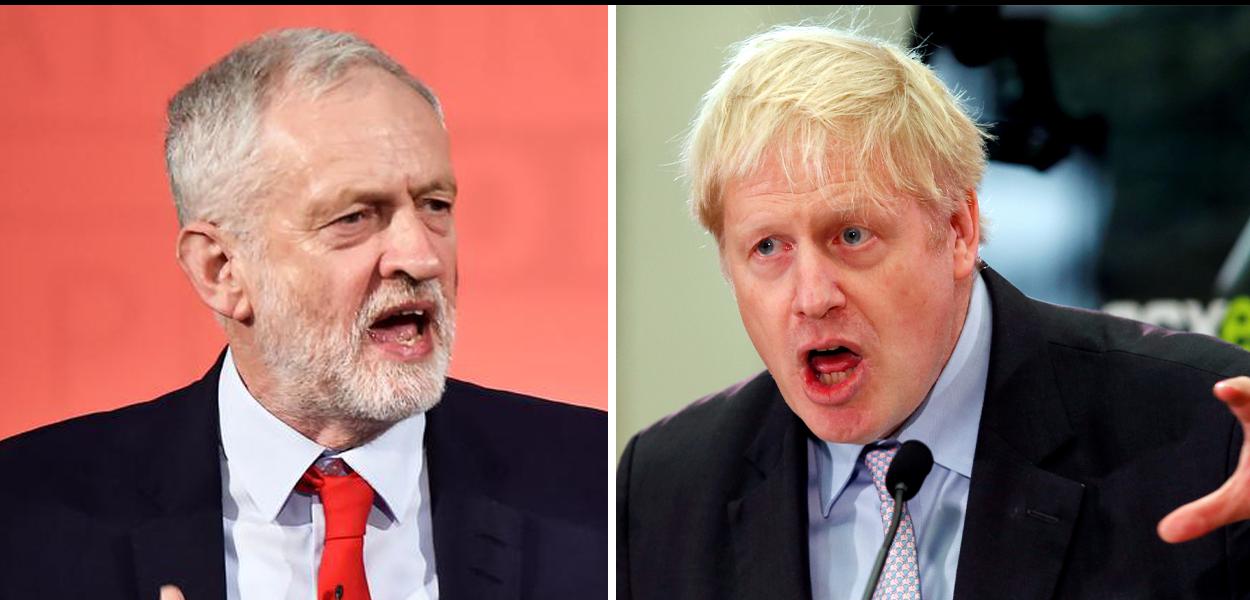 Boris Johnson e Jeremy Corbyn (Foto: Reuters) Boris Johnson e Jeremy Corbyn