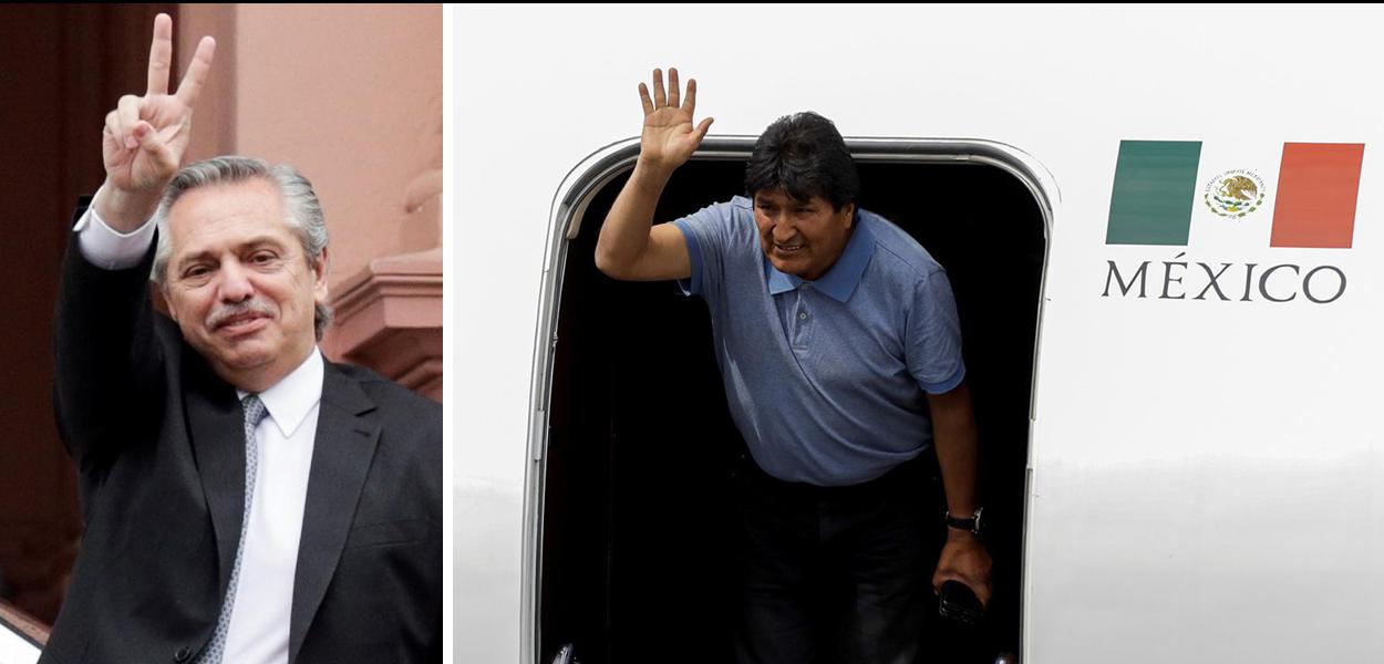 Alberto Fernández e Evo Morales (Foto: Reuters) Alberto Fernández e Evo Morales