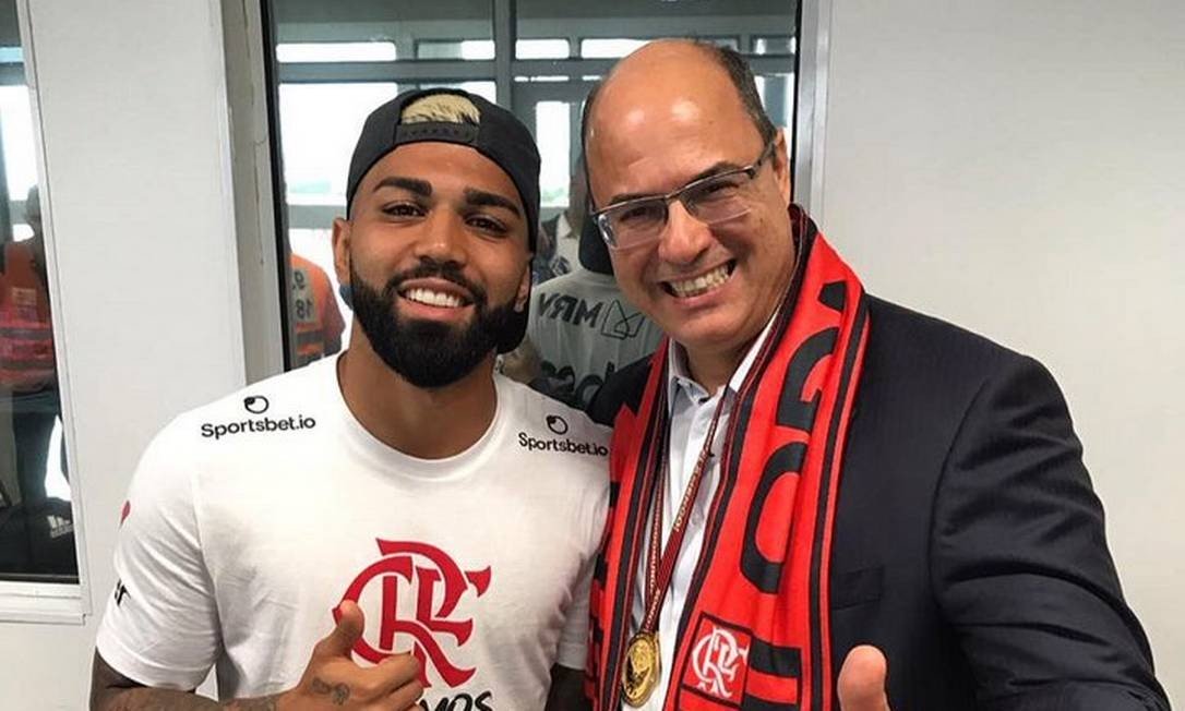 Witzel posta foto ao lado de Gabigol (Foto: Reprodução/Twitter) Witzel posta foto ao lado de Gabigol