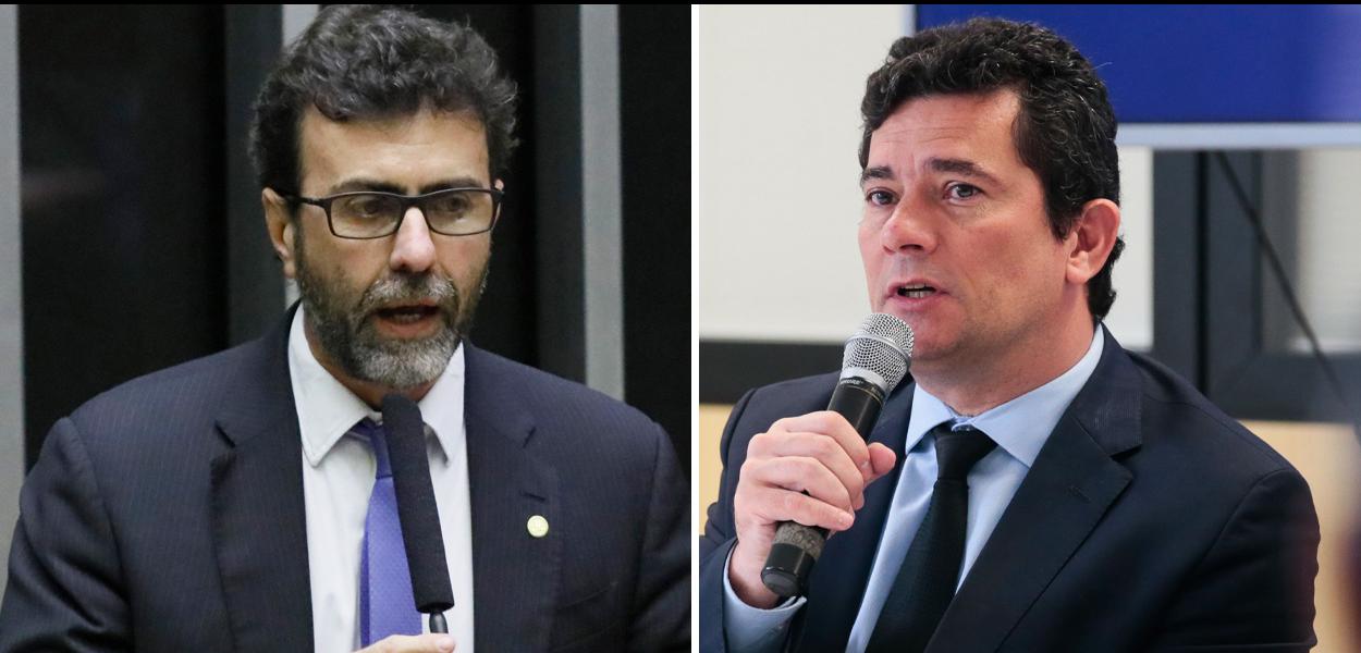 Deputado Marcelo Freixo e ministro Sergio Moro (Foto: Luis Macedo/Câmara dos Deputados | ABr) Deputado Marcelo Freixo e ministro Sergio Moro