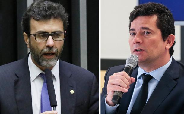 Deputado Marcelo Freixo e ministro Sergio Moro (Foto: Luis Macedo/Câmara dos Deputados | ABr) Deputado Marcelo Freixo e ministro Sergio Moro