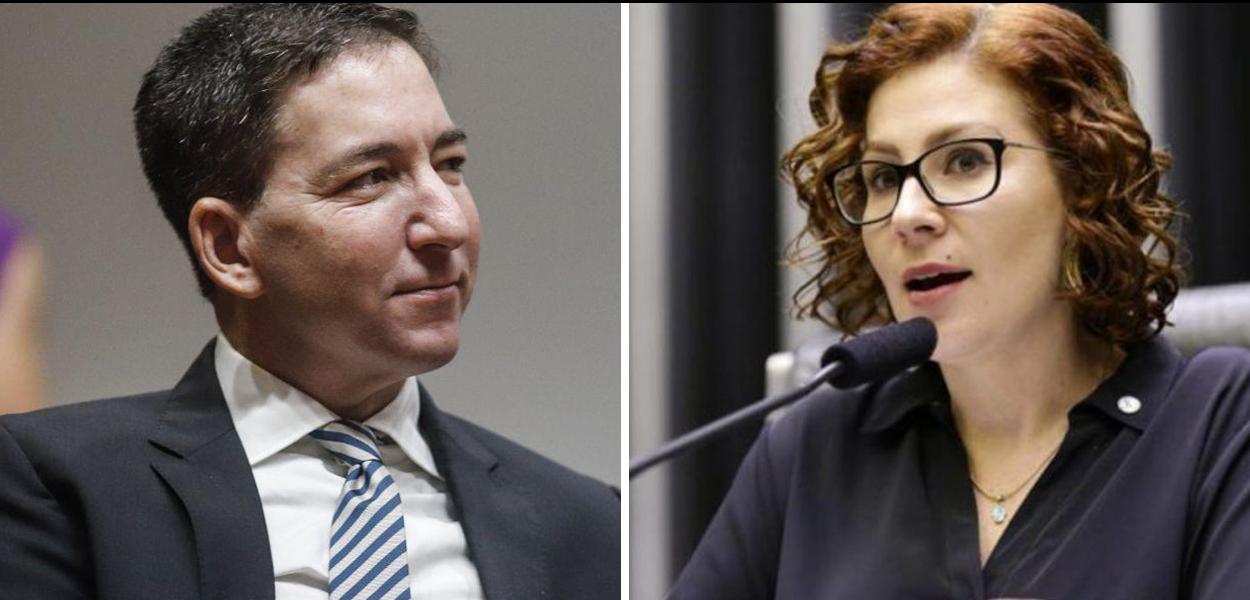 Glenn Greenwald e Carla Zambelli Glenn Greenwald e Carla Zambelli