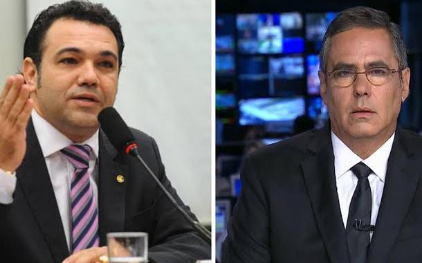 Deputado Marco Feliciano e o jornalista Fábio Pannunzio (Foto: Agência Câmara / Reprodução) Deputado Marco Feliciano e o jornalista Fábio Pannunzio