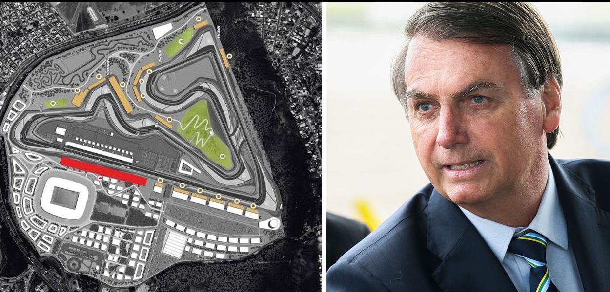Autódromo de Deodoro e Jair Bolsonaro (Foto: Divulgação / Agência Brasil) Autódromo de Deodoro e Jair Bolsonaro