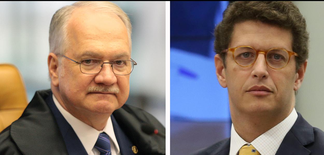 Ministro do STF Edson Fachin e ministro do Meio Ambiente, Ricardo Salles (Foto: Agência Brasil) Ministro do STF Edson Fachin e ministro do Meio Ambiente, Ricardo Salles